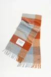 New COPENHAGEN STUDIOS Cph Shawl 2 Wool Mix Blauw/Oranje