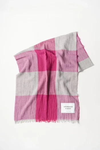 New COPENHAGEN STUDIOS Cph Shawl 7 Cotton Mix Lichtgrijs/Roze