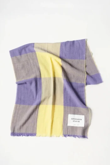 Sale COPENHAGEN STUDIOS Cph Shawl 7 Cotton Mix Lavendel/Geel