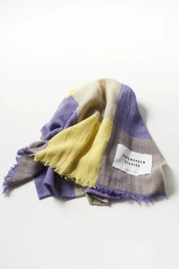Sale COPENHAGEN STUDIOS Cph Shawl 7 Cotton Mix Lavendel/Geel