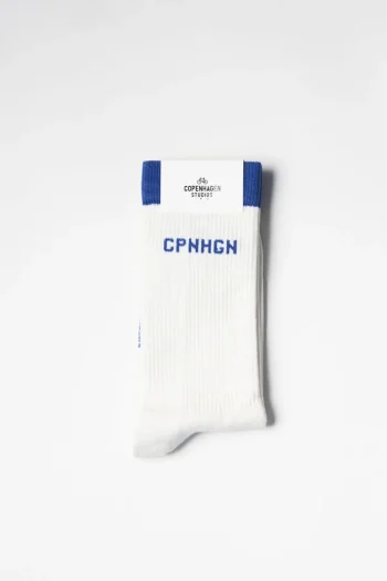 Sale COPENHAGEN STUDIOS Cph Socks 2 Cotton Blend Gebroken Wit/Blauw